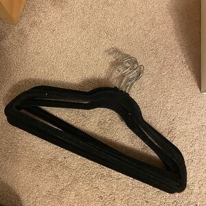 Set of  13 Black Velvet Hangers